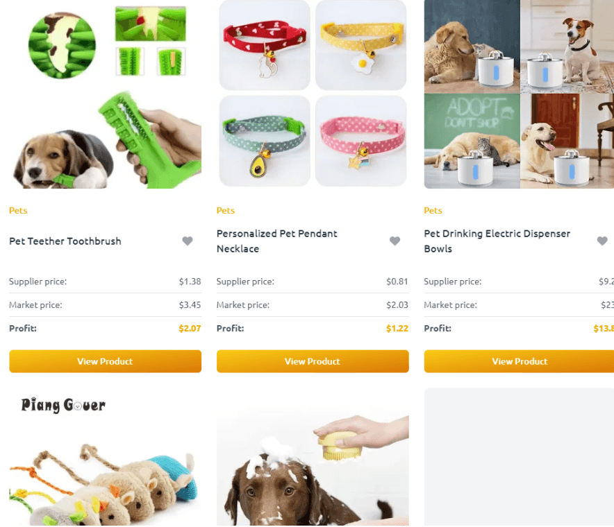 Pet care products and accessories for dropshipping