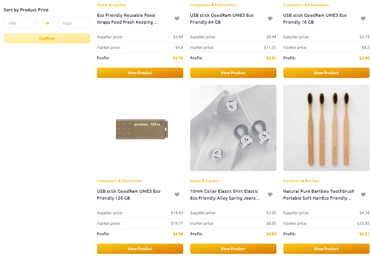 Eco-friendly and sustainable products for dropshipping