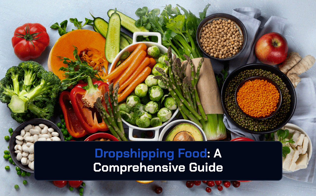 Various food products arranged for online dropshipping business display