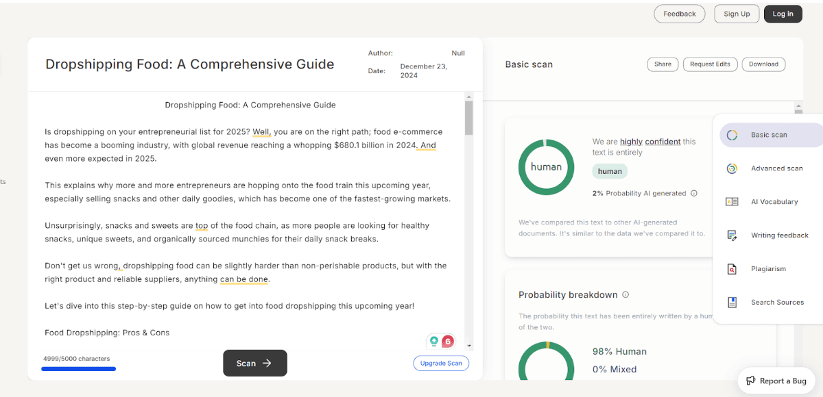 Successful food dropshipping business concept with shipping and fulfillment