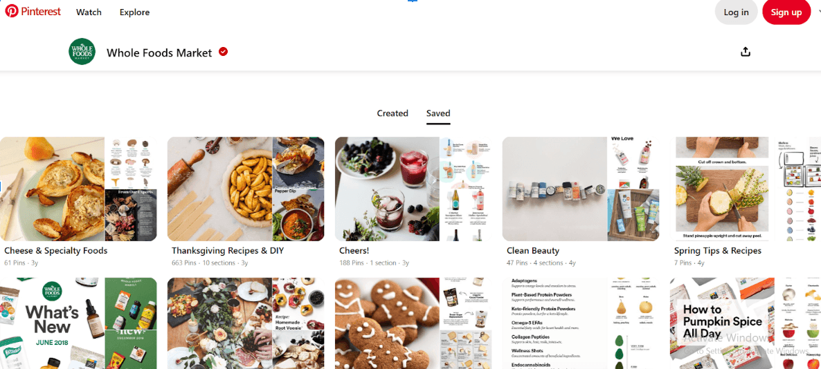 Social media marketing campaign for food products showing engagement metrics